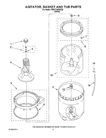 03 - Agitator, Basket And Tub Parts parts for Whirlpool Washer 7MWT74500SQ2 from AppliancePartsPros.com