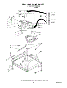 05 - Machine Base Parts parts for Whirlpool Washer 7MWT74500SQ2 from AppliancePartsPros.com