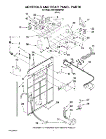 02 - Controls And Rear Panel Parts parts for Whirlpool Washer 7MWT99840WW1 from AppliancePartsPros.com