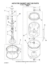 03 - Agitator, Basket And Tub Parts parts for Whirlpool Washer 7MWT98840WW1 from AppliancePartsPros.com