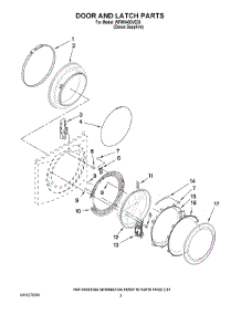 02 - Door And Latch Parts parts for Whirlpool Washer WFW9400VE03 from AppliancePartsPros.com