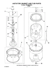 03 - Agitator, Basket And Tub Parts parts for Whirlpool Washer 7MWT98965WW1 from AppliancePartsPros.com