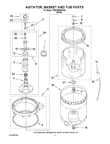 03 - Agitator, Basket And Tub Parts parts for Whirlpool Washer 7MWT99900WQ0 from AppliancePartsPros.com