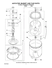 03 - Agitator, Basket And Tub Parts parts for Whirlpool Washer WTW57ESVH1 from AppliancePartsPros.com