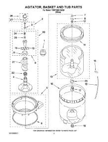 03 - Agitator, Basket And Tub Parts parts for Whirlpool Washer 7MWT99810WQ0 from AppliancePartsPros.com
