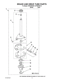 07 - Brake And Drive Tube Parts parts for Whirlpool Washer WTW57ESVH1 from AppliancePartsPros.com