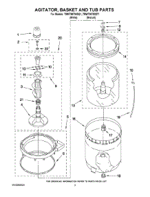 03 - Agitator, Basket And Tub Parts parts for Whirlpool Washer 7MWT96700ST1 from AppliancePartsPros.com