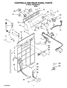 02 - Controls And Rear Panel Parts parts for Whirlpool Washer 1CWTW5200VQ1 from AppliancePartsPros.com