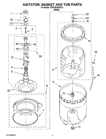 03 - Agitator, Basket And Tub Parts parts for Whirlpool Washer 1CWTW5200VQ1 from AppliancePartsPros.com