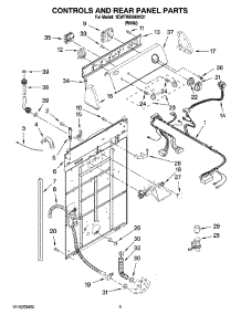 02 - Controls And Rear Panel Parts parts for Whirlpool Washer 1CWTW5590VQ1 from AppliancePartsPros.com