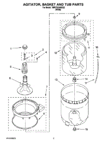 03 - Agitator, Basket And Tub Parts parts for Whirlpool Washer 7MWT95500SQ2 from AppliancePartsPros.com