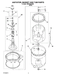 03 - Agitator, Basket And Tub Parts parts for Whirlpool Washer 7MWT98820WM1 from AppliancePartsPros.com