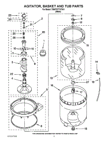03 - Agitator, Basket And Tub Parts parts for Whirlpool Washer 7MWT97770TW1 from AppliancePartsPros.com