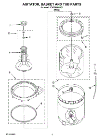 03 - Agitator, Basket And Tub Parts parts for Whirlpool Washer 1CWTW5505VQ1 from AppliancePartsPros.com