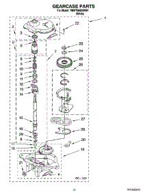 08 - Gearcase Parts parts for Whirlpool Washer 7MWT98820WM1 from AppliancePartsPros.com
