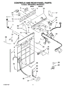 02 - Controls And Rear Panel Parts parts for Whirlpool Washer 7MWT96540ST2 from AppliancePartsPros.com