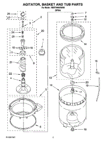 03 - Agitator, Basket And Tub Parts parts for Whirlpool Washer 7MWT99840WW0 from AppliancePartsPros.com