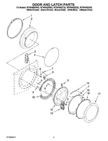 02 - Door And Latch Parts parts for Whirlpool Washer WFW9400SU02 from AppliancePartsPros.com