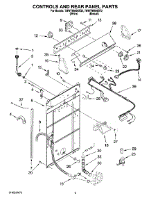 02 - Controls And Rear Panel Parts parts for Whirlpool Washer 7MWT96500ST2 from AppliancePartsPros.com