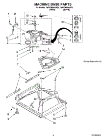 05 - Machine Base Parts parts for Whirlpool Washer 7MWT96500ST2 from AppliancePartsPros.com