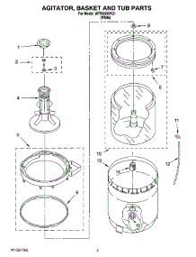 03 - Agitator, Basket And Tub Parts parts for Whirlpool Washer WTW5505VQ1 from AppliancePartsPros.com
