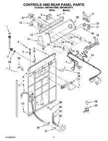 02 - Controls And Rear Panel Parts parts for Whirlpool Washer 7MWT99815WM0 from AppliancePartsPros.com