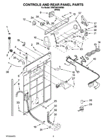 02 - Controls And Rear Panel Parts parts for Whirlpool Washer 7MWT96720WM0 from AppliancePartsPros.com