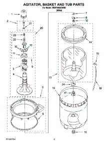 03 - Agitator, Basket And Tub Parts parts for Whirlpool Washer 7MWT98820WM0 from AppliancePartsPros.com