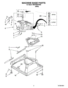 05 - Machine Base Parts parts for Whirlpool Washer 7MWT98820WM0 from AppliancePartsPros.com
