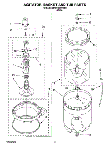 03 - Agitator, Basket And Tub Parts parts for Whirlpool Washer 7MWT96720WM0 from AppliancePartsPros.com