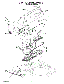 02 - Control Panel Parts parts for Whirlpool Washer WTW6500WW1 from AppliancePartsPros.com