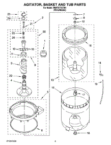 03 - Agitator, Basket And Tub Parts parts for Whirlpool Washer 7MWT97750TM1 from AppliancePartsPros.com