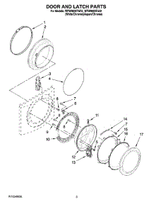 02 - Door And Latch Parts parts for Whirlpool Washer WFW9600TW02 from AppliancePartsPros.com