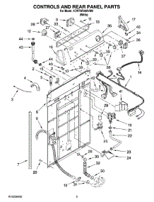 02 - Controls And Rear Panel Parts parts for Whirlpool Washer 1CWTW5300VW0 from AppliancePartsPros.com