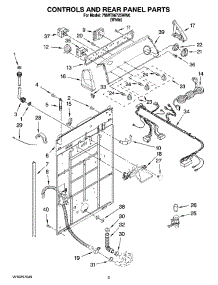 02 - Controls And Rear Panel Parts parts for Whirlpool Washer 7MWT96725WW0 from AppliancePartsPros.com