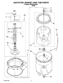 03 - Agitator, Basket And Tub Parts parts for Whirlpool Washer 7MWT96725WW0 from AppliancePartsPros.com