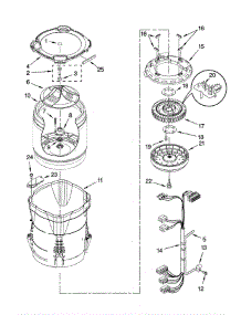 Motor, Basket And Tub parts for Whirlpool Washer WTW6800WE1 from AppliancePartsPros.com