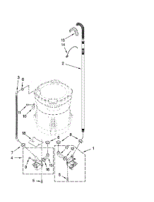 Pump parts for Whirlpool Washer WTW6800WE1 from AppliancePartsPros.com
