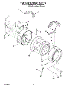05 - Tub And Basket Parts parts for Whirlpool Washer WFW9600TA02 from AppliancePartsPros.com