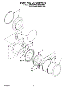 02 - Door And Latch Parts parts for Whirlpool Washer WFW9500TW02 from AppliancePartsPros.com