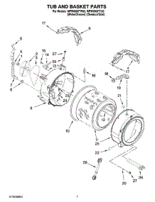 05 - Tub And Basket Parts parts for Whirlpool Washer WFW9500TW02 from AppliancePartsPros.com