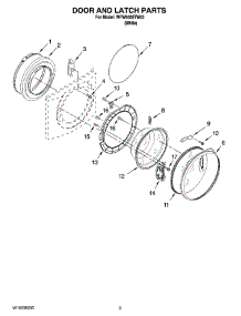 02 - Door And Latch Parts parts for Whirlpool Washer WFW8400TW03 from AppliancePartsPros.com
