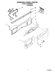 03 - Control Panel Parts parts for Whirlpool Washer WFW8500SR04 from AppliancePartsPros.com