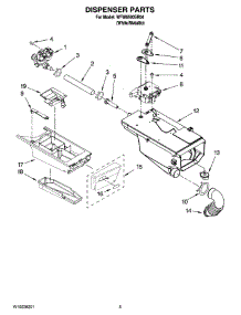 04 - Dispenser Parts parts for Whirlpool Washer WFW8500SR04 from AppliancePartsPros.com