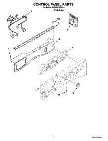 03 - Control Panel Parts parts for Whirlpool Washer WFW8410SW03 from AppliancePartsPros.com