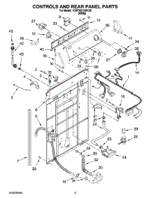 02 - Controls And Rear Panel Parts parts for Whirlpool Washer 1CWTW5100VQ0 from AppliancePartsPros.com