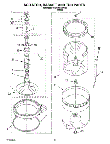 03 - Agitator, Basket And Tub Parts parts for Whirlpool Washer 1CWTW5100VQ0 from AppliancePartsPros.com