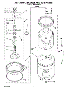 03 - Agitator, Basket And Tub Parts parts for Whirlpool Washer 7MWT97730TQ1 from AppliancePartsPros.com