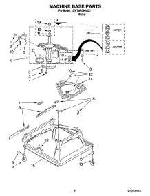 05 - Machine Base Parts parts for Whirlpool Washer 1CWTW5790VQ0 from AppliancePartsPros.com