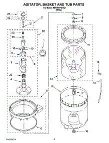 03 - Agitator, Basket And Tub Parts parts for Whirlpool Washer 7MWT97710TQ1 from AppliancePartsPros.com